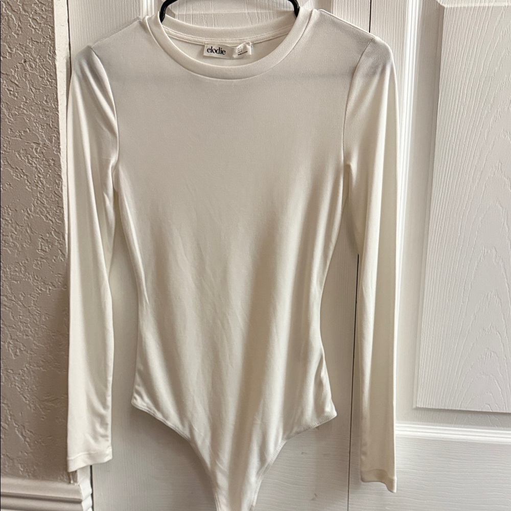 White Long Sleeve Bodysuit